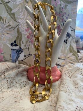 Napier Polished Gold Link Bracelet